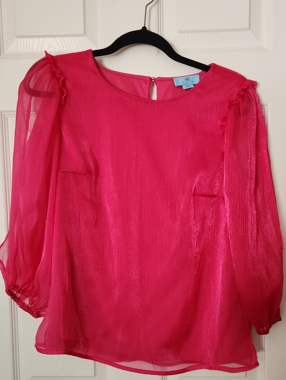 CeCe Bright Pink Shell Top